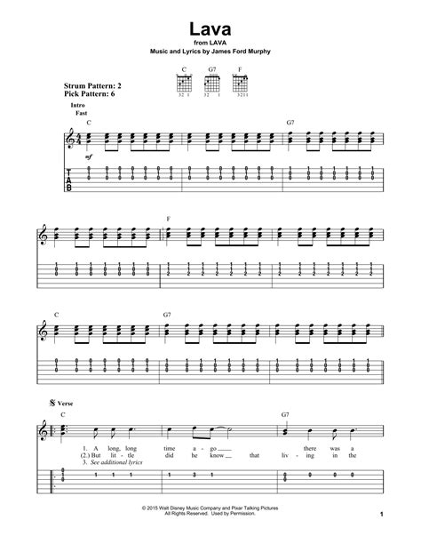 Learn how to play the song Lava by Disney on guitar, ukulele, cavaco, keyboard or bass. . Lava guitar chords